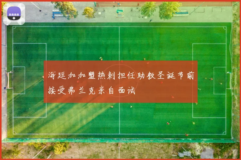 海廷加加盟热刺担任助教圣诞节前接受弗兰克亲自面试